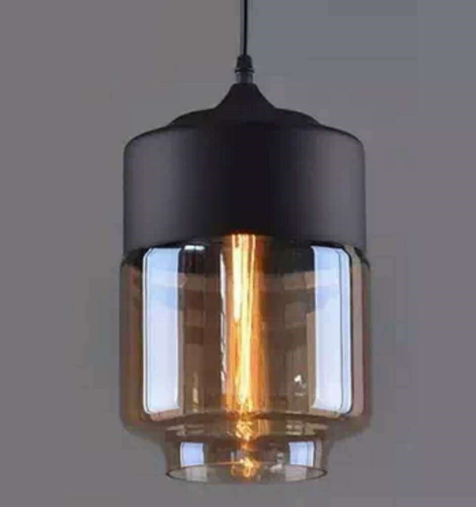 Industrial glass chandelier