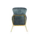 Relaxing armchair in velvet velvet blue