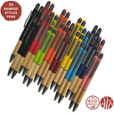 50 Sustainable Bamboo Stylus Pens Colored