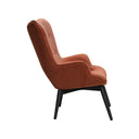 Armchair in copper structured fabric