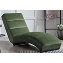 Chaise longue forest green velvet