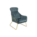 Relaxing armchair in velvet velvet blue