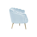 shell bench light grey velvet