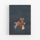 Woodland animals Children's room poster